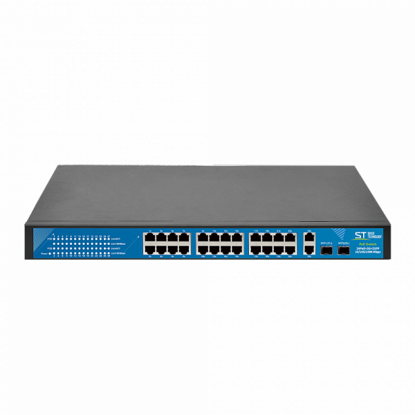 Коммутатор PoE на 24 порта  ST-S240POE, (2G/2S/300W/A), (версия 4)