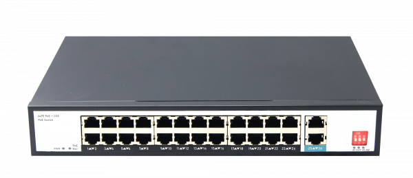Коммутатор PoE на 24 порта SP5200-24PFE2GE-AI (24 PoE 10/100 Мбит,2 UPLINK 1000 Мбит) 
