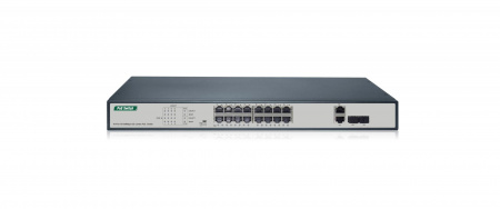Коммутатор PoE на 16 портов NAVIGARD PM3020FSN-270 V4 (16 PoE 10/100 Мбит, 2 Combo UPLINK 1ГГбит) 