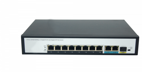 Коммутатор PoE на 8 портов SP5200-8PGE2G (8 PoE 10/100/1000 Мбит/сек,  2UPLINK 1000Мбит/сек, 1 SFP)